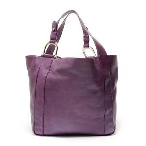 GUCCI Authentic Purple Leather Tote Bag